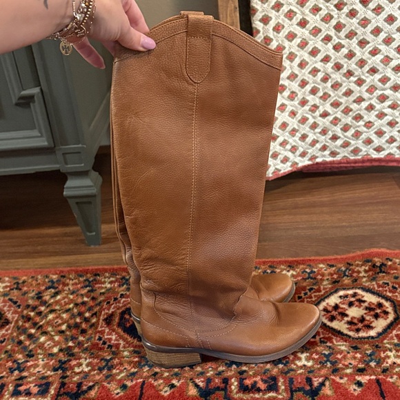 Franco Fortini Tan Leather Riding Boots - Picture 1 of 4